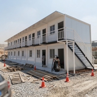 Casa Prefabricada Modular Moderna de Dos Pisos de 40 pies, Diseño Expandible, Casa Contenedor para Vivienda u Oficina