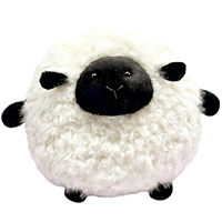 Peluche agneau blanc couché, pattes douces marron, laine bouclée réaliste, compagnon de sommeil, poupée de confort pour tous les âges