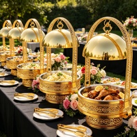 Barockes geschnitztes 8L Chafing Dish Buffet-Set – Luxuriöser Speisenwärmer für Hochzeiten, Partys, Bankette und Restaurants