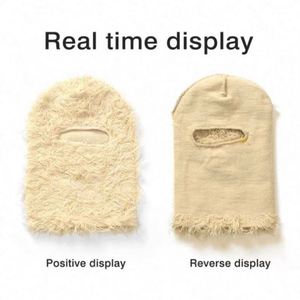 Vente en gros de balaclavas de ski en tricot personnalisés avec un motif de personnage sportif, entièrement en fourrure, unisexe, pour adultes - Product Image 4