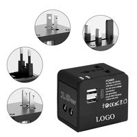 Cargador de Pared Plegable Universal con Doble USB PD y Adaptador Tipo-C, Enchufes EU/UK/AU/US para Teléfono Móvil, Laptop y Auriculares, para Viajes