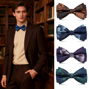 <span class=keywords><strong>Papillon</strong></span> da <span class=keywords><strong>Uomo</strong></span> per Abito Formale, Stile Retrò Casual Britannico, Accessorio di Alta Qualità con Doppio <span class=keywords><strong>Papillon</strong></span> - Product Image 1