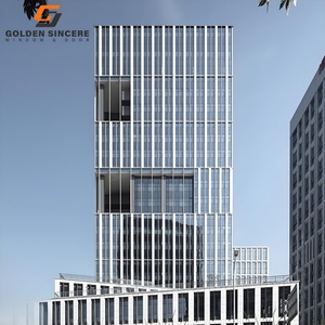 GS Hot Sales Aluminium Vorhang fassade Glasscheibe Preis für Geschäfts gebäude - Product Image 3