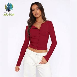 Bestseller Damen Quadratischer Ausschnitt Gestrickte Bluse Langarm Slim <span class=keywords><strong>Fit</strong></span> Atmungsaktives Casual T-Shirt - Product Image 1
