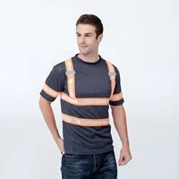 SMASYS - Camiseta de Seguridad de Alta Visibilidad ANSI Clase 2 con Cinta Reflectante de PVC, Mangas Cortas, Logotipo Personalizado, MOQ Bajo