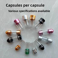 Botol Kapsul Kosong Mini 2g PS dengan Tutup Sekrup Aluminium Berwarna dan Cetak Sablon untuk Obat & Pil Kotak Plastik