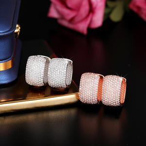 Boucles d'oreilles manchette de luxe en argent 925 avec micro-incrustation de diamants ronds pour un usage quotidien, bijoux unisexes - Product Image 6