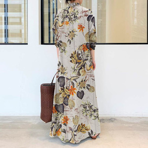 <span class=keywords><strong>Abito</strong></span> alla moda da <span class=keywords><strong>donna</strong></span> in <span class=keywords><strong>lino</strong></span> di cotone con colletto rovesciato con stampa <span class=keywords><strong>abito</strong></span> musulmano a maniche lunghe ampio abiti Casual da <span class=keywords><strong>donna</strong></span> del Medio Oriente - Product Image 3