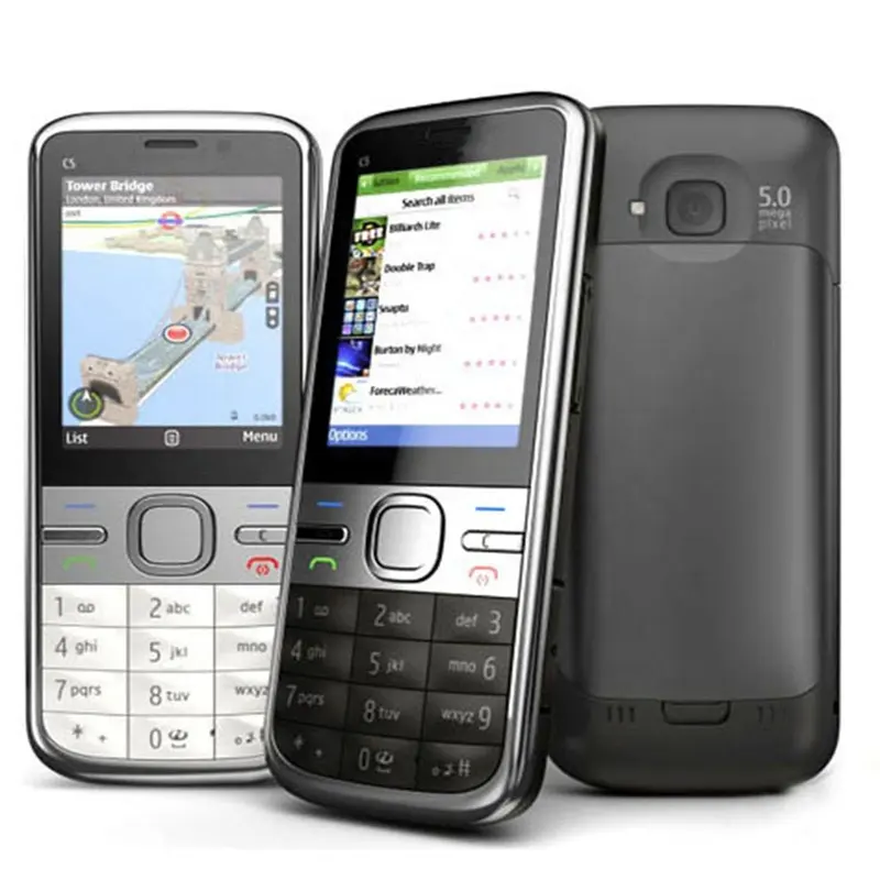 Voor C5-00 3G Mobiele Telefoon RM-645 2.2 "5mp Camera Symbian Os Fm Radio C5 Eenvoudige Mobiele Telefoons