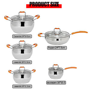 Juego <span class=keywords><strong>de</strong></span> ollas <span class=keywords><strong>de</strong></span> cocina <span class=keywords><strong>de</strong></span> acero inoxidable Juegos <span class=keywords><strong>de</strong></span> utensilios <span class=keywords><strong>de</strong></span> cocina Juego <span class=keywords><strong>de</strong></span> ollas y sartenes Sartén Ollas Cazuela - Product Image 6