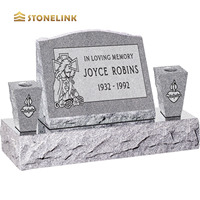 OEM ODM conception personnalisée prix de gros pierre tombale en granit avec vase pierre tombale pour tombes