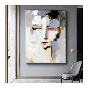 Grande Dipinto Astratto Fatto a Mano per Arredamento Casa, Ritratto <span class=keywords><strong>di</strong></span> <span class=keywords><strong>Donna</strong></span> Extra Large, Arte Murale 3D - Product Image 1