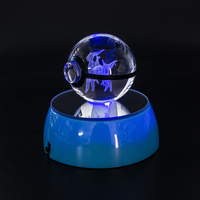 NEW Arrival 50MM 80MM Crystal 3D Ball Action Figure Crysta Glass Ball Sphere Led Night Light pour les cadeaux de Noël