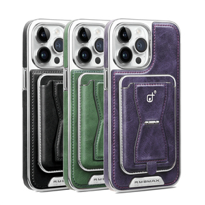 Custodie <span class=keywords><strong>per</strong></span> telefono con supporto magnetico Wireless robusto <span class=keywords><strong>per</strong></span> <span class=keywords><strong>iPhone</strong></span> 16 <span class=keywords><strong>Pro</strong></span> 15 <span class=keywords><strong>Max</strong></span> 14 <span class=keywords><strong>13</strong></span> uomini Business in pelle antiurto con slot <span class=keywords><strong>per</strong></span> schede - Product Image 2