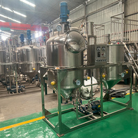 Machine de raffinage d'huile brute de palme, de tournesol et de noix de coco de petite capacité 1t/jour