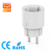 Enchufes Inteligentes WiFi Tuya Smart Life, Tipo Alemán EU de 16 Amperios, para Interiores/Exteriores, con Medidor de Energía, OEM, Enchufe Inteligente