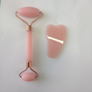 Rose Quartz Facial Roller Massager Non Jade Acrylic Face Massage Tool Skincare Beauty Gua Sha Stick - Product Image 2