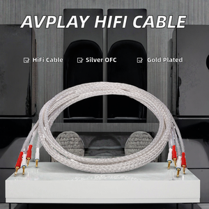 Cable de Altavoz de 8mm2 y 16 Núcleos para Cine en Casa, Bi-wired, Plateado, OFC 4N, con Conectores de Cobre Rojo Chapados en Oro, 8TC - Product Image 2