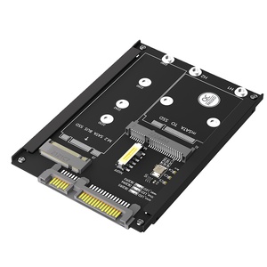 Soporte 2 en 1 NGFF M.2 B Key/B&M Key MSATA 2.5 para SSD III de 6Gbps con marco compatible con SATA3 2230 2242 2260 2280 MSATA y B Key - Product Image 1