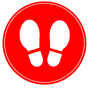 Adesivo di sicurezza in vinile adesivo per segnalazione di posizione, 40 cm, rosso - Product Image 2