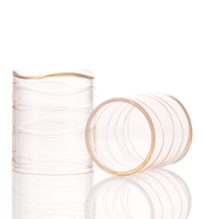 Ensemble de flacons de lotion en verre doré haut de gamme de luxe Pot en verre de lotion pour corps cosmétique de soin de la peau pour emballage cosmétique de qualité supérieure