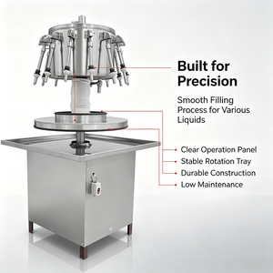 Emi - Llenadora de Líquidos Semiautomática Rotativa de Acero Inoxidable para la Producción de Alimentos y Bebidas, Jugos de Frutas, Té, Bebidas, <span class=keywords><strong>Agua</strong></span> <span class=keywords><strong>Mineral</strong></span> - Product Image 1
