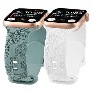 Correa Deportiva de Silicona Suave con Estampado de Tortuga y Flores para <span class=keywords><strong>Apple</strong></span> <span class=keywords><strong>Watch</strong></span>, Compatible con Tamaños 38, <span class=keywords><strong>40</strong></span>, 41, 42, 44, 45, 49 <span class=keywords><strong>mm</strong></span>, iWatch Ultra <span class=keywords><strong>2</strong></span>, <span class=keywords><strong>SE</strong></span>, 9, 8, 7, 6, 5 - Product Image 5