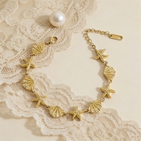 Bracelet Étoile de Mer Bowei en Acier Inoxydable, Style Vacances, Bijou d'Été Inaltérable, Vente en Gros