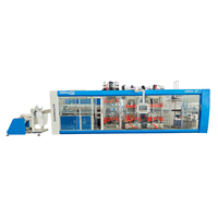 Vier Station Volautomatische Pp Food Box Fruitbak Container Vacuümvormende Machine