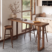 Table de bar carrée moderne et silencieuse en bois massif avec chaise confortable pour salon, restaurant commercial ou gîte