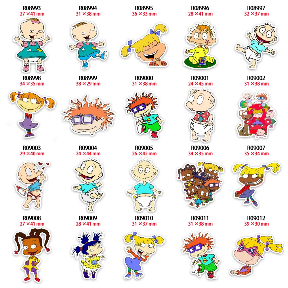 ตัวการ์ตูน Rugrats พิมพ์เรซินแบนแบนกลับสำหรับคันธนูเสน่ห์ออกแบบจี้