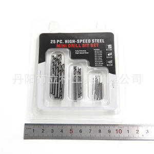 25 Pc Mini <b>Drill</b> Bit Set Metric Jobbers Length High Speed Steel Hex Shank For Metal Plastic Wood - Product Image 4