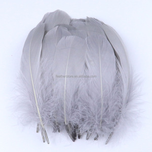 Plumes d'oie de taille moyenne, 100 pièces/sac, couleurs mélangées, 6-12 cm, teintes, marque SHC, qualité supérieure sélectionnée, pour enfants, école, bricolage, chapellerie, corsage - Product Image 6