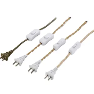 ETL 2pin Flat Plug With Power Cord Cable And 304 Switch