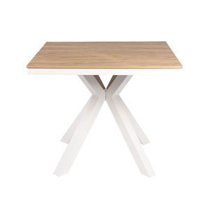 Table de jardin carrée minimaliste en aluminium sur mesure avec plateau en composite bois-plastique, mobilier de patio, mobilier de jardin - Product Image 4