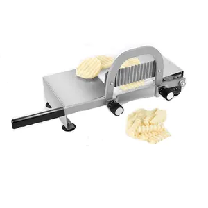 Stainless Steel French Fries Slicer Handheld Multi Gadgets Cutter Small Potato Waves Shape Manual Slicer