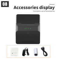 Printer Sistem POS MHT-P58D USB +BT, Printer Thermal Mini 58mm untuk Struk, RJ11, Perlengkapan Klinik Apotek, Aksesoris Toko