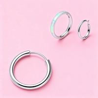 Anneau segmenté articulé en titane ASTM avec opale latérale pour piercing de nez et de septum, bijoux de piercing corporel