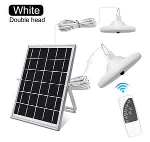 Nâng cấp năng lượng mặt trời đèn ngoài trời trong nhà 4 chế độ làm việc cảm biến chuyển động với đèn kép điều khiển từ xa soler ánh sáng cho nhà - Product Image 1
