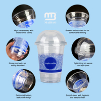 Gobelets en plastique transparent en forme de U de 16 oz avec logo personnalisé, épais, réutilisables, pour smoothies, gobelets à boba, gobelets à thé à bulles avec couvercles -