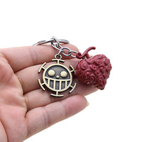 3 designs Anime Luffy Nami Devil Fruit ensemble de deux pièces porte-clés porte-clés en alliage