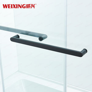 סיטונאי מט סיטונאי מט כפול הזזה מפלדת אל חלד מזג ג 'קוזי דלת מקלחת - Product Image 6