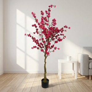 Árbol <span class=keywords><strong>de</strong></span> Melocotón Artificial <span class=keywords><strong>de</strong></span> Alta Calidad al por Mayor, Bonsái con Soporte, Material Plástico, Tacto Real, Ecológico, Verde, Personalizable - Product Image 1
