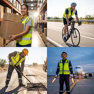 Gilet di <span class=keywords><strong>Sicurezza</strong></span> Riflettente in Poliestere a Rete ANSI Classe 2 per Uomo, Personalizzabile con <span class=keywords><strong>Logo</strong></span>, per Lavoro e Costruzioni - Product Image 6