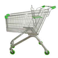 Chariot de supermarché de style européen pour enfants, chariot de supermarché en plastique galvanisé de différentes couleurs