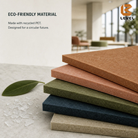 EN13501 -LS Geluidsisolerende Polyester Akoestische Panelen NRC 0.98 Effen PET Akoestische Panelen Polyester Akoestische PET Panelen voor Kantoor