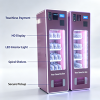 Distributeur automatique intelligent 12 voies, combo haute rentabilité pour snacks, boissons et cigarettes, 12 à 24 TUNNELS pour articles de vente au détail