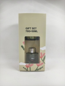 Ensemble diffuseur de parfum 70G+50ML, flacon en verre, parfum longue durée, sans alcool, écologique, 15-30 jours, boîte cadeau - Product Image 1