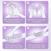 Bandes de papier ciré pour épilation double face OEM ODM pour hommes et femmes, épilation des mains des aisselles et des jambes du corps entier