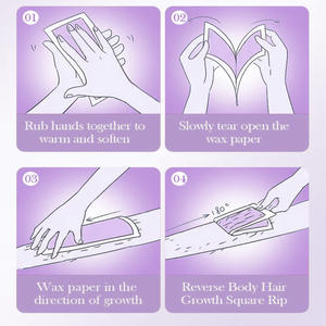 Bandes de papier ciré pour épilation double face OEM ODM pour hommes et femmes, épilation des mains des aisselles et des jambes du corps entier - Product Image 4